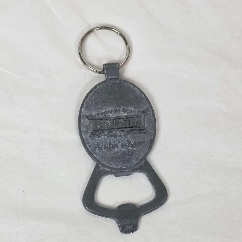 Balashi Aruba Beer Bottle Opener Keychain Grey Cast Metal Souvenir Brewed Aruba